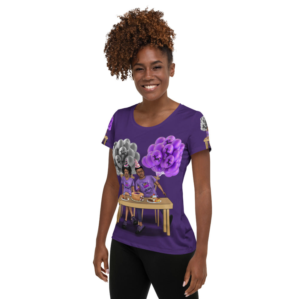 Sagittarius Birthday All-Over Print Women's Athletic T-shirt