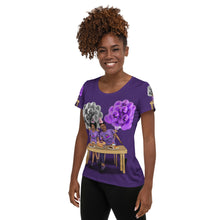 Load image into Gallery viewer, Sagittarius Birthday All-Over Print Women&#39;s Athletic T-shirt
