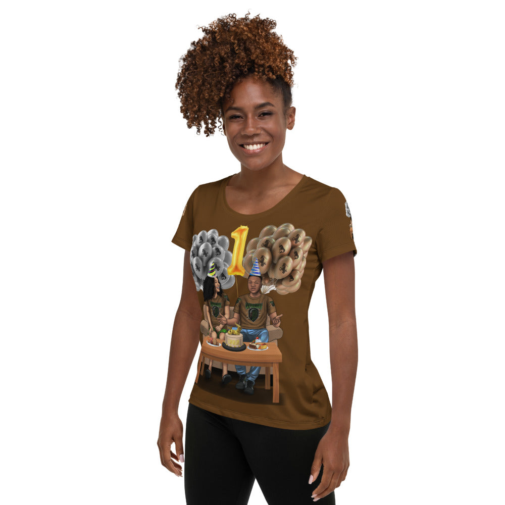 Capricorn Birthday All-Over Print Women's Athletic T-shirt