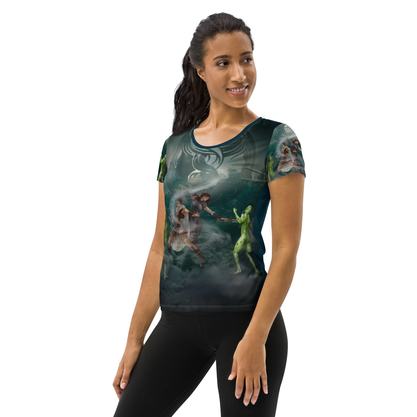 Gemini All-Over Print Women's Athletic T-shirt