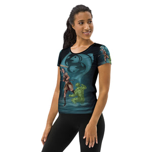 Cancer All-Over Print Women's Athletic T-shirt