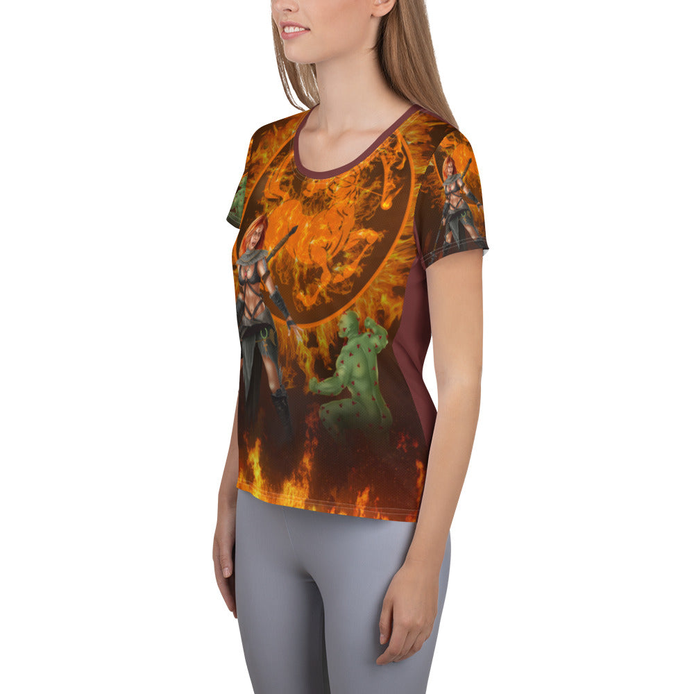 Sagittarius All-Over Print Women's Athletic T-shirt