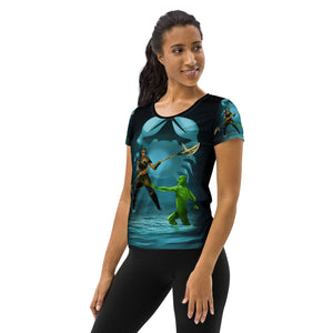 Cancer All-Over Print Women's Athletic T-shirt