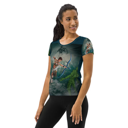 Aquarius All-Over Print Women's Athletic T-shirt