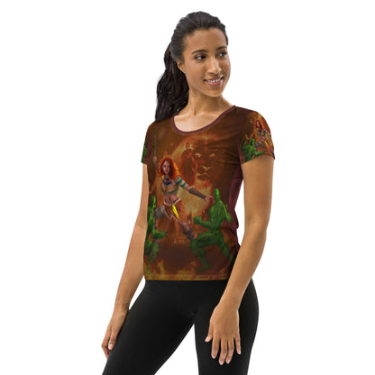 Leo All-Over Print Women's Athletic T-shirt