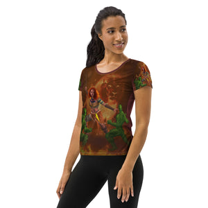 Leo All-Over Print Women's Athletic T-shirt