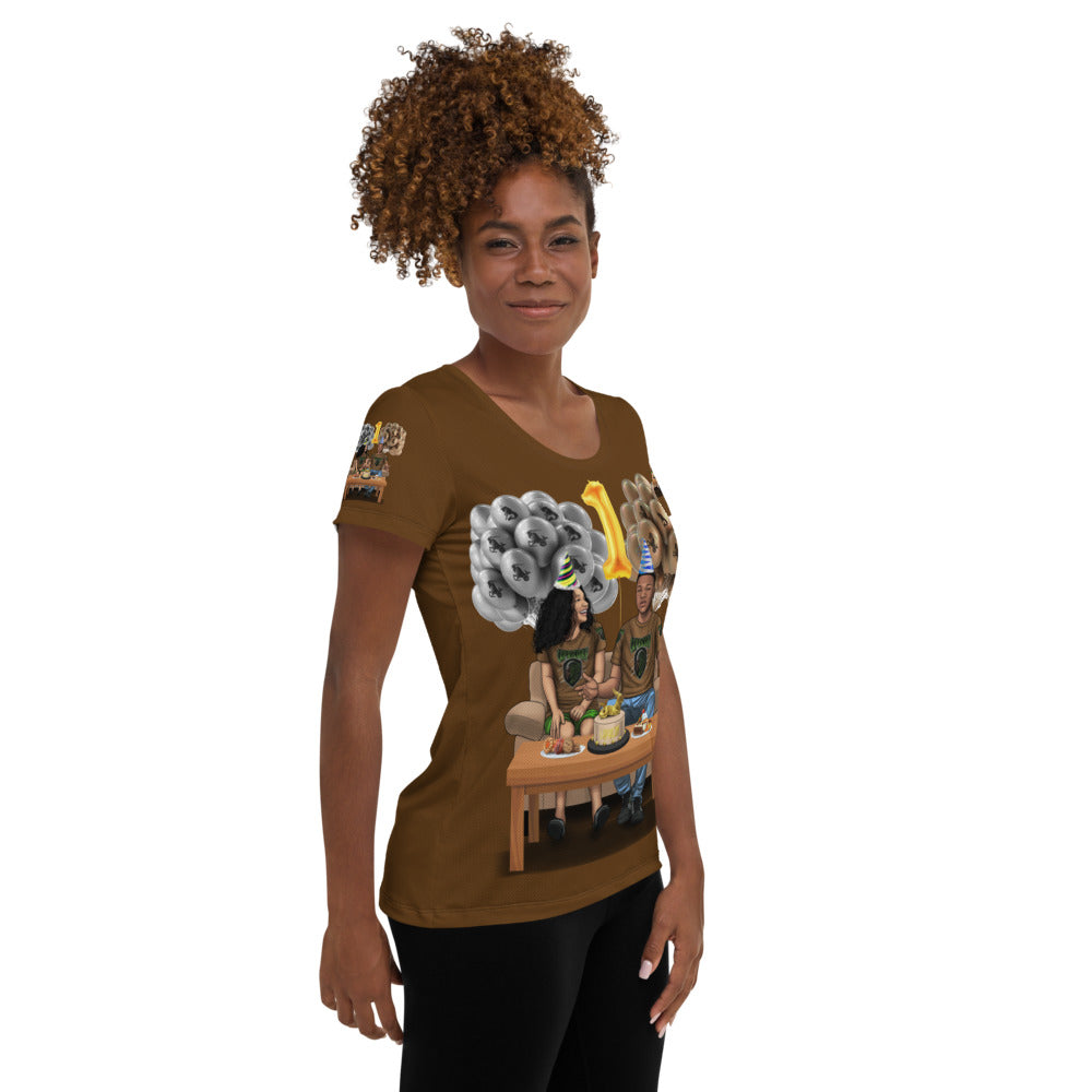 Capricorn Birthday All-Over Print Women's Athletic T-shirt