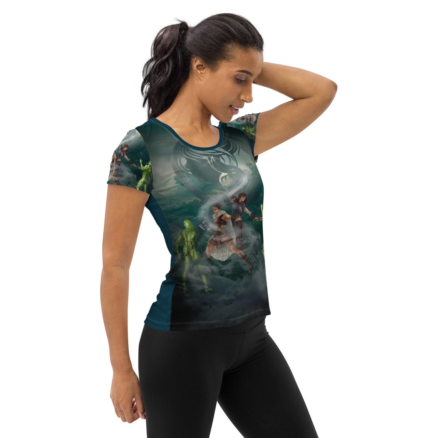 Gemini All-Over Print Women's Athletic T-shirt