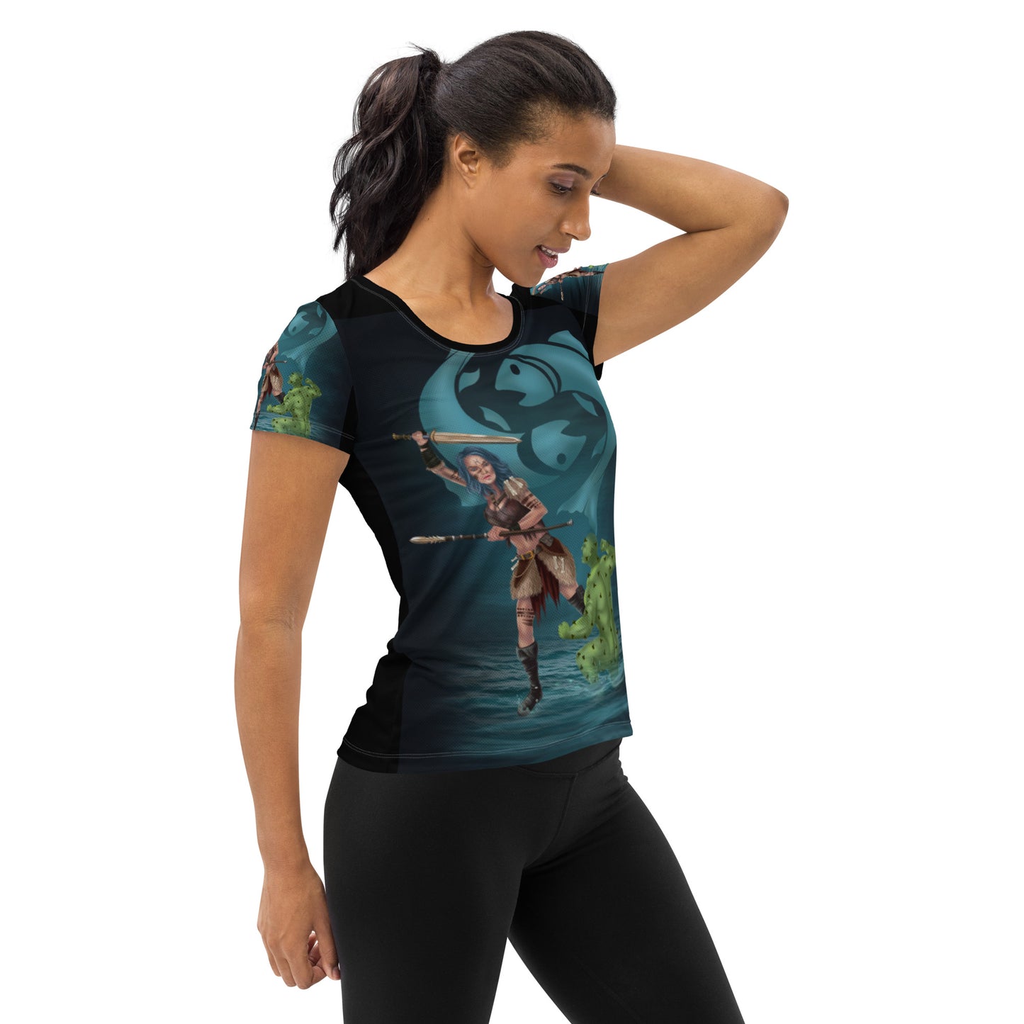 Pisces All-Over Print Women's Athletic T-shirt