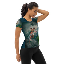 Load image into Gallery viewer, Aquarius All-Over Print Women&#39;s Athletic T-shirt
