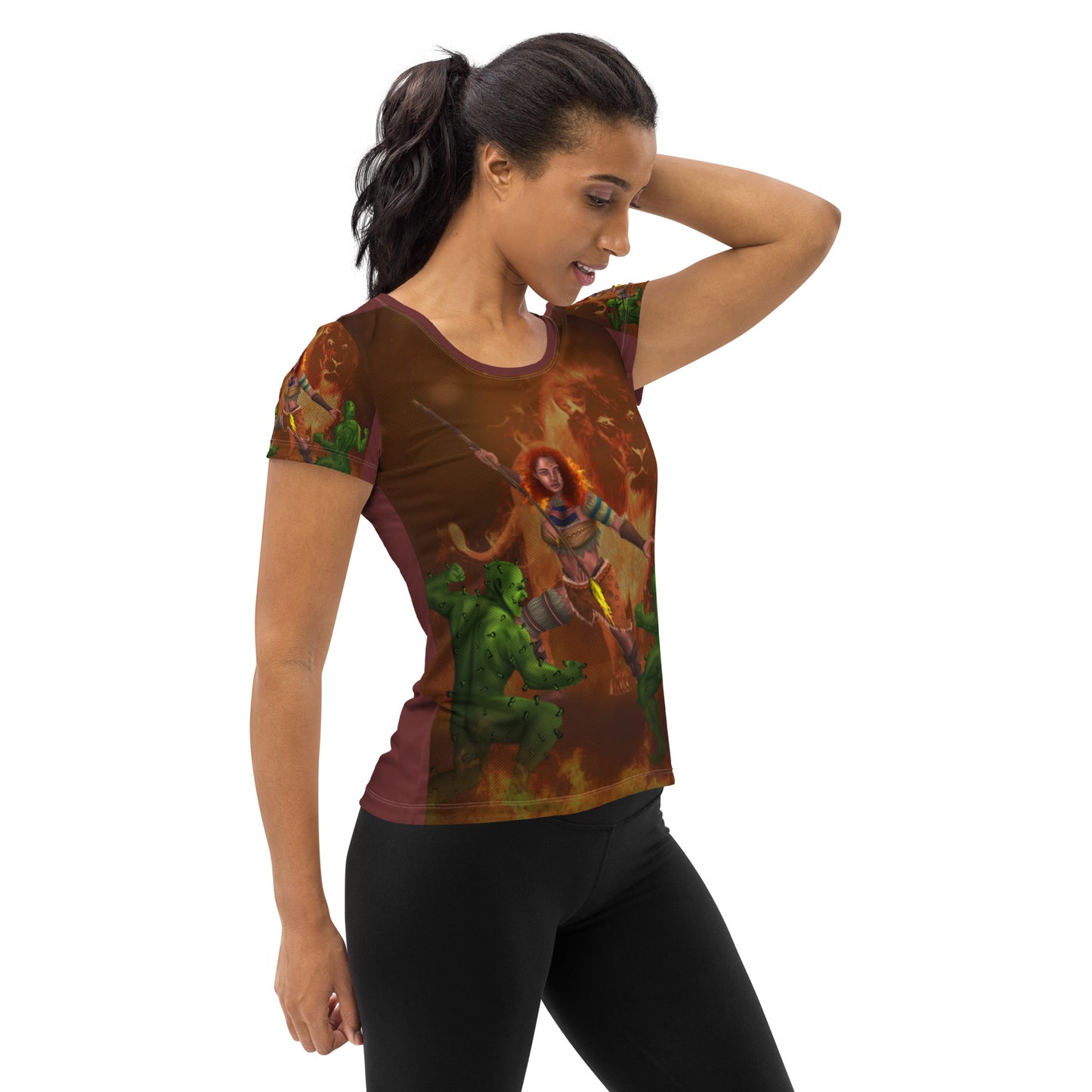 Leo All-Over Print Women's Athletic T-shirt