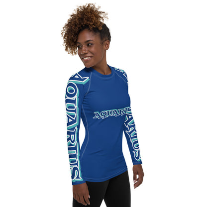 Aquarius Birthday Women's Rash Guard