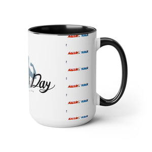 Father's Day (2) Two-Tone Coffee Mugs, 15oz