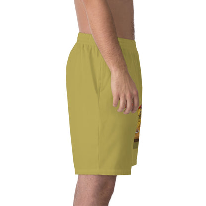 Leo Men's Birthday Elastic Beach Shorts (AOP)