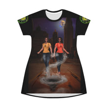 Load image into Gallery viewer, Gemini All Over Print T-Shirt Dress
