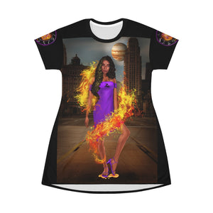 Sagittarius All Over Print T-Shirt Dress