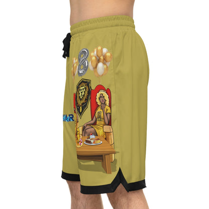 Leo Birthday Basketball Rib Shorts (AOP)