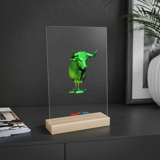 Taurus (G2) Acrylic Sign with Wooden Stand