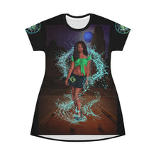 Load image into Gallery viewer, Pisces All Over Print T-Shirt Dress
