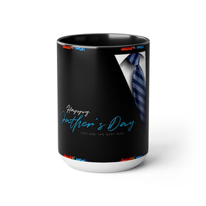 Father's Day (4) Two-Tone Coffee Mugs, 15oz