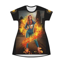 Load image into Gallery viewer, Leo All Over Print T-Shirt Dress
