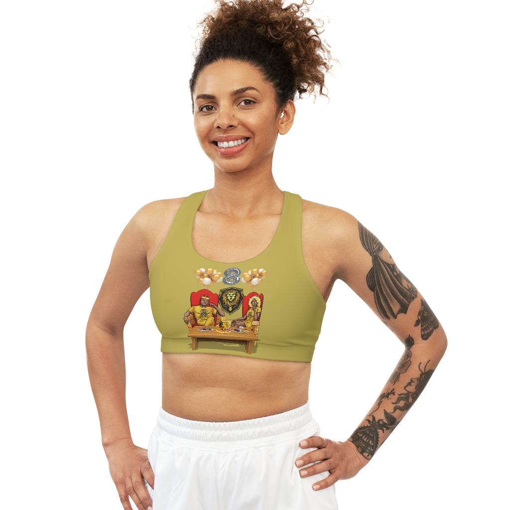 Leo Birthday Seamless Sports Bra (AOP)